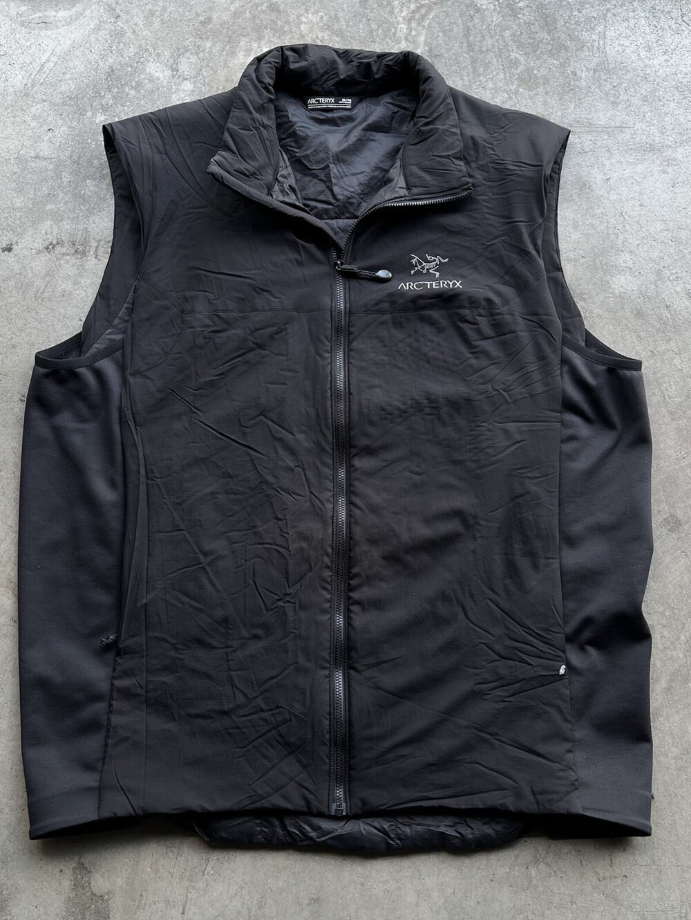 Arc'teryx Vest Jacket Men's XL Black Atom Full Zip Light Insulated Warm VTG